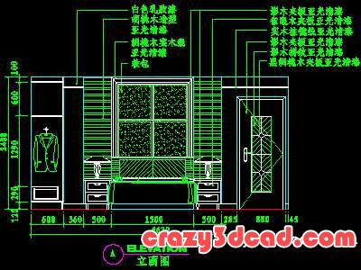 Bedroom design CAD drawings and details 36